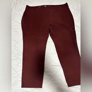 St. John's Bay Deep Red Ankle Pants